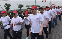 “放松心情，磨砺意志，超越自我” 正定公司参加徒步走活动